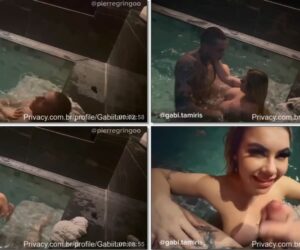 Gabi Tamiris fazendo sexo forte na piscina