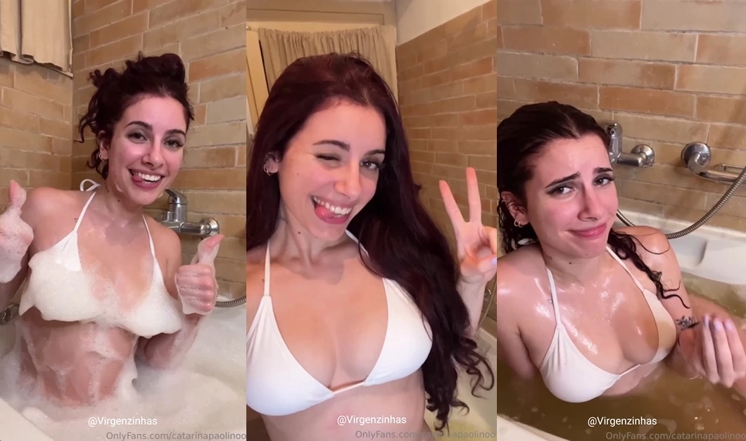 Catarina Paolino Onlyfans tomando banho na banheira