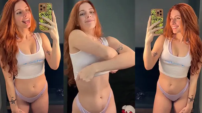 Catarina Paolino tirando roupa no vídeo do onlyfans