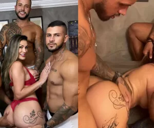 Andressa Urach nua liberando sua xoxota em sexo com varios machos
